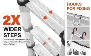 Soft close telescopic ladder