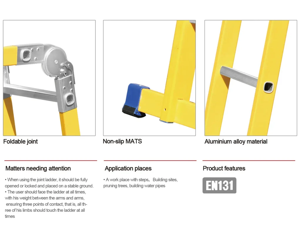 Multipurpose fiberglass ladder
