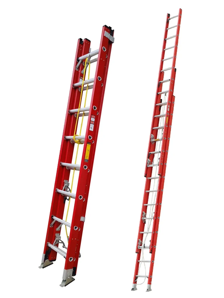 Fiberglass extension ladder