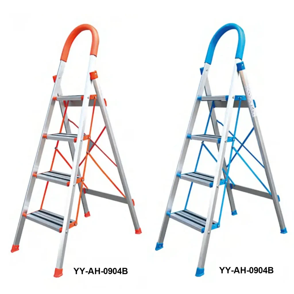 Household aluminium ladder with armrest
