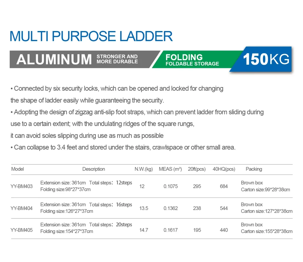 Multipurpose aluminium ladder
