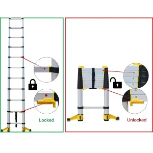 TUV soft close telescopic ladder