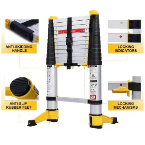 TUV soft close telescopic ladder