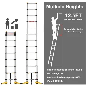 TUV soft close telescopic ladder